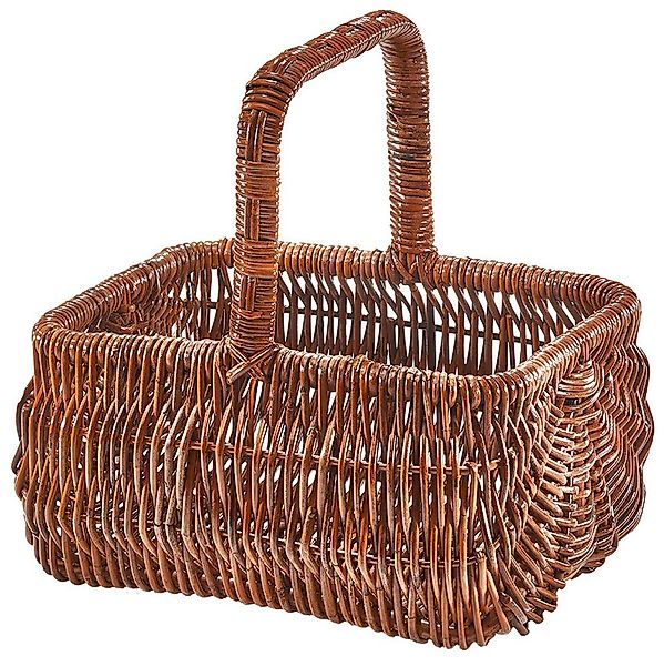 Kobolo Einkaufskorb Korb EDA mit Henkel aus Rattan in lacak, Korb mit Henke günstig online kaufen