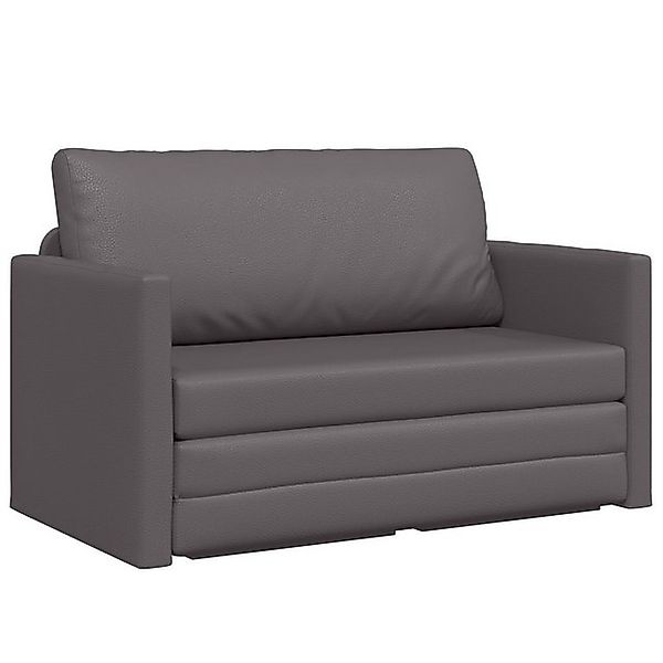 vidaXL Sofa Boden Schlafsofa 2-in-1 Grau 124x71x78 cm Kunstleder, 1 Teile günstig online kaufen