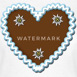 Spreadshirt T-Shirt Lebkuchenherz Design Mit Edelweiß günstig online kaufen