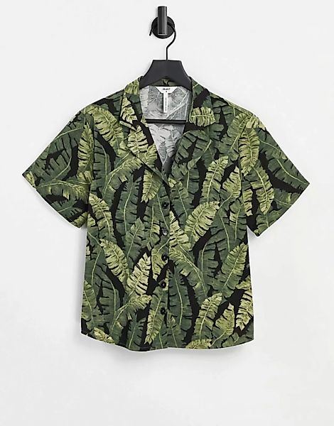 Object – Hemd mit Palmenmuster, Kombiteil-Grün günstig online kaufen