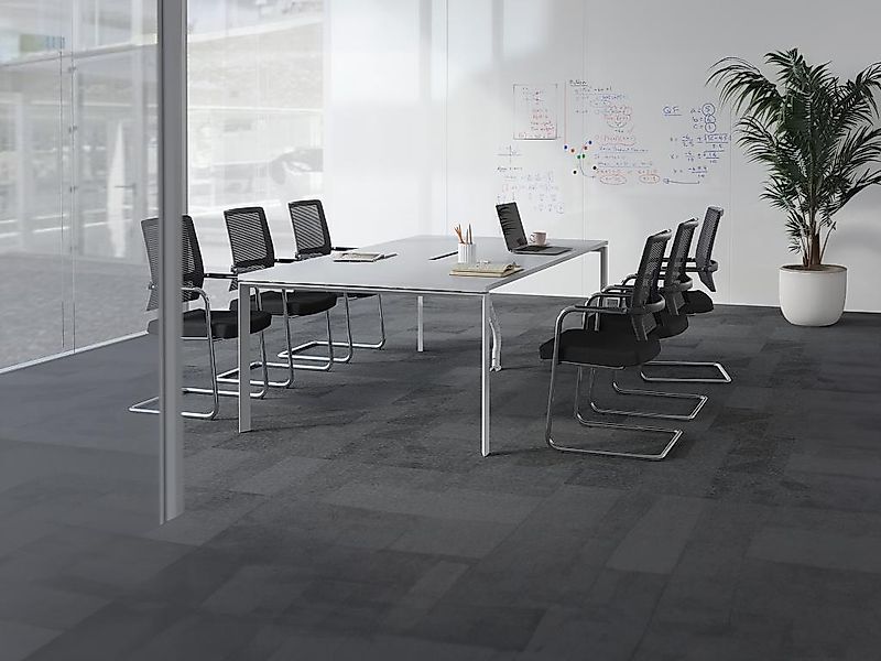 Konferenztisch rechteckig für 6 Personen - L. 240 cm - Weiß - DOWNTOWN günstig online kaufen