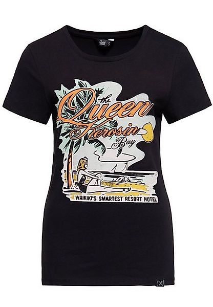 QueenKerosin Print-Shirt Queens Bay (1-tlg) mit vintage Front Print günstig online kaufen