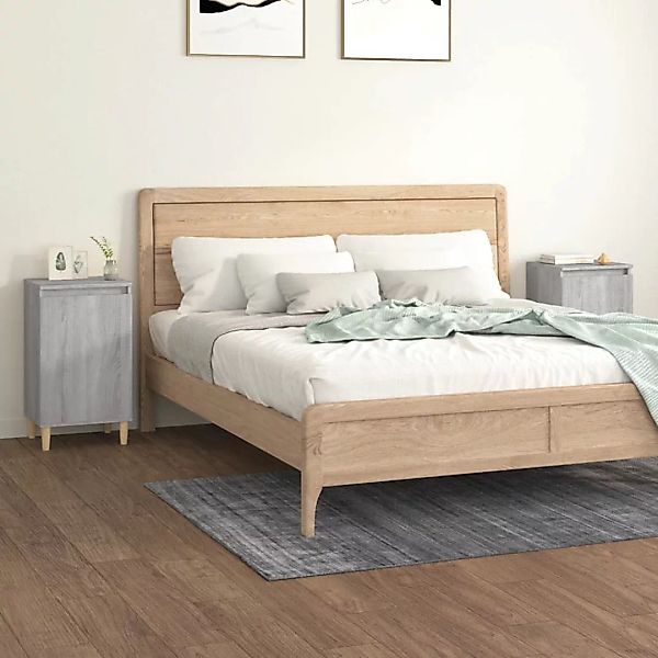 Vidaxl Nachttische 2 Stk. Grau Sonoma 40x35x70 Cm Holzwerkstoff günstig online kaufen