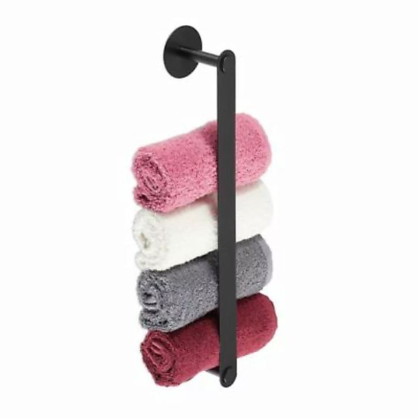 relaxdays Handtuchhalter ohne Bohren schwarz günstig online kaufen