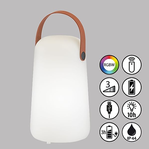 LED-Akku-Tischleuchte Collgar, weiß, Höhe 21 cm günstig online kaufen