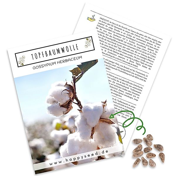 HappySeed Blumensamen Topfbaumwoll Samen - Gossypium günstig online kaufen