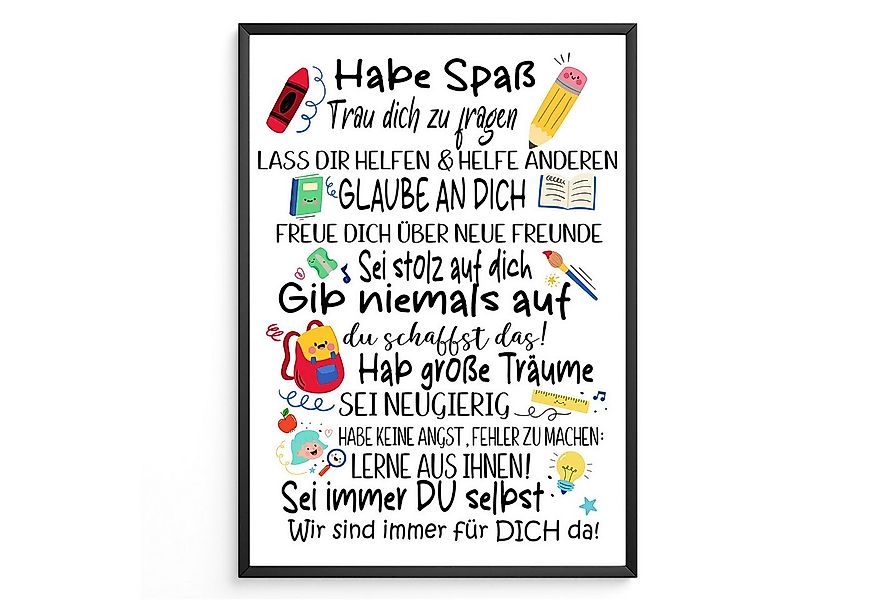 Tigerlino Poster Einschulung Geschenk Schulanfang Affirmation Zuckertüte Sc günstig online kaufen