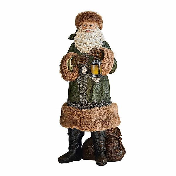 Mirabeau Weihnachtsfigur Deko-Weihnachtsmann Eddi braun/grün (kein günstig online kaufen
