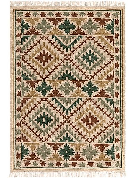 benuta Teppich Zohra, rechteckig, Höhe: 5 mm, Wolle, handgewebt, Kelim, Eth günstig online kaufen