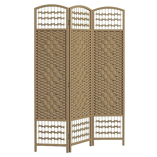 HOMCOM Raumteiler aus Holz 120 x 170 cm faltbarer 3-teiliger Raumteiler Tre günstig online kaufen