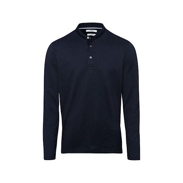 Brax T-Shirt ’Knopfleisten Langarmshirt für Herren in marineblau’ (1-tlg., günstig online kaufen
