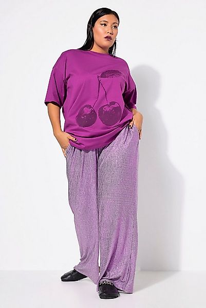 Studio Untold Schlupfhose Glitzerhose Wide Straight Legs Glittereffekt günstig online kaufen