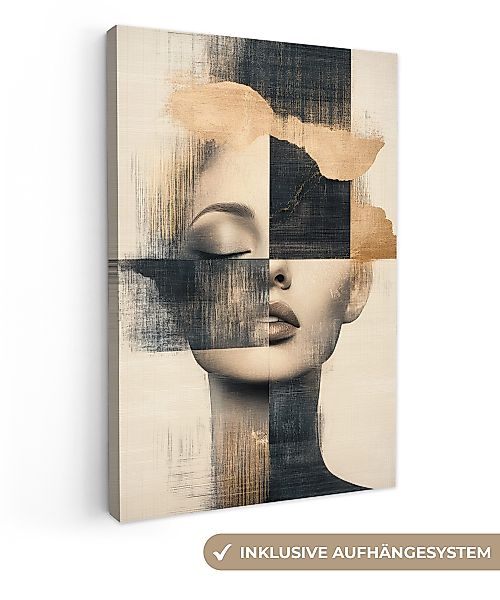 OneMillionCanvasses® Leinwandbild Gold - Frau - günstig online kaufen