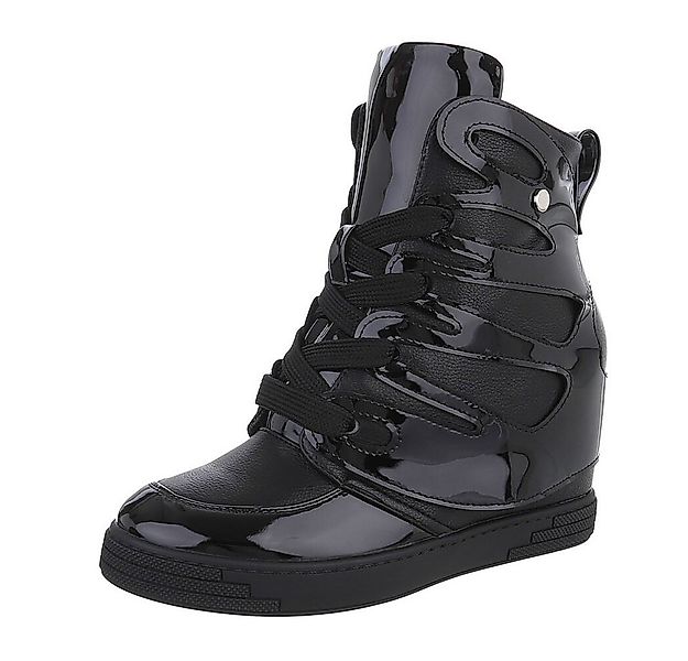 Ital-Design Damen High-Top Freizeit Schnürstiefelette (87108916) Keilabsatz günstig online kaufen