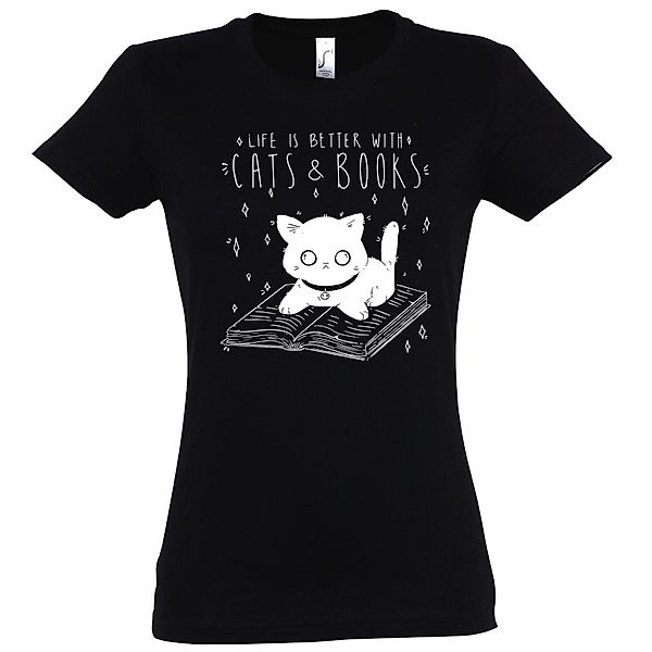 Youth Designz T-Shirt Cats & Books günstig online kaufen
