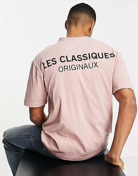 Only & Sons – Oversize-T-Shirt in Rosa mit Markenlogo günstig online kaufen