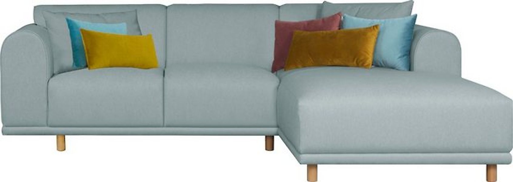 andas Ecksofa Maroon L-Form, in skandinavischem Design, mit losen Kissen günstig online kaufen