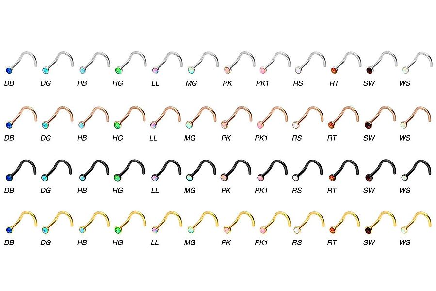 PIERCINGLINE Nasenpiercing Chirurgenstahl Nasenstecker Spirale DISC günstig online kaufen