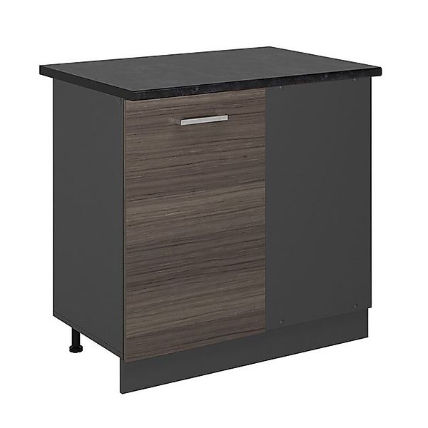 Vicco Eckunterschrank R-Line, Edelgrau/Anthrazit, 86 cm, AP Anthrazit günstig online kaufen