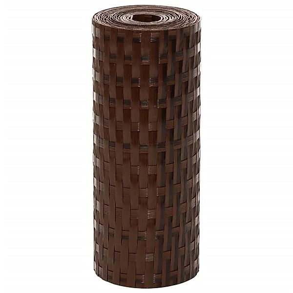vidaXL Balkon-Sichtschutze 10 Stk Braun Schwarz 255x19 cm Poly Rattan 15631 günstig online kaufen