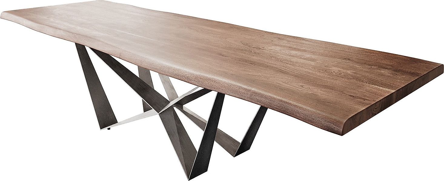 DELIFE Esstisch Edge, Akazie Braun 300x100 günstig online kaufen