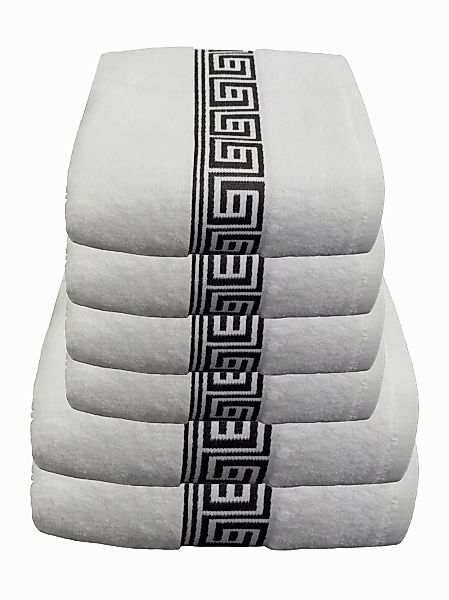 Julie Julsen Handtücher 6-Handtücher-WEIß-SCHWARZ, Baumwolle (6-St) günstig online kaufen