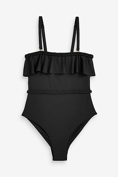 Next Badeanzug Bauchformender Bandeau-Badeanzug mit Flechtdetail günstig online kaufen