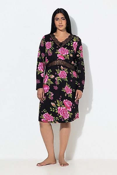 Ulla Popken Nachthemd TruYou Nachthemd Rosen Spitze günstig online kaufen