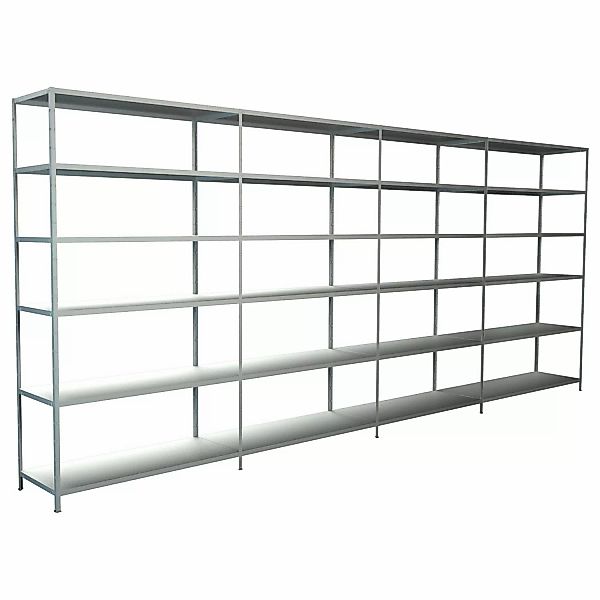 Schulte Steck-Grund-/Anbauregale 230 cm x 400 cm x 35 cm Weiß günstig online kaufen