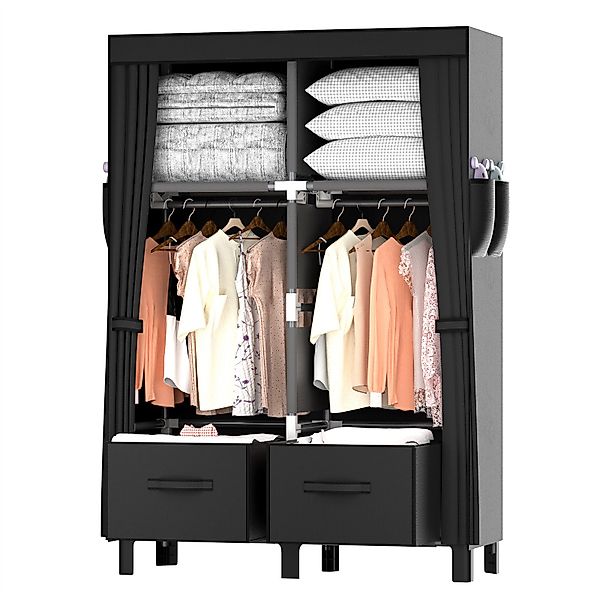 loefme Kleiderschrank Kleiderschrank Faltschrank Stoffschrank Schrank günstig online kaufen