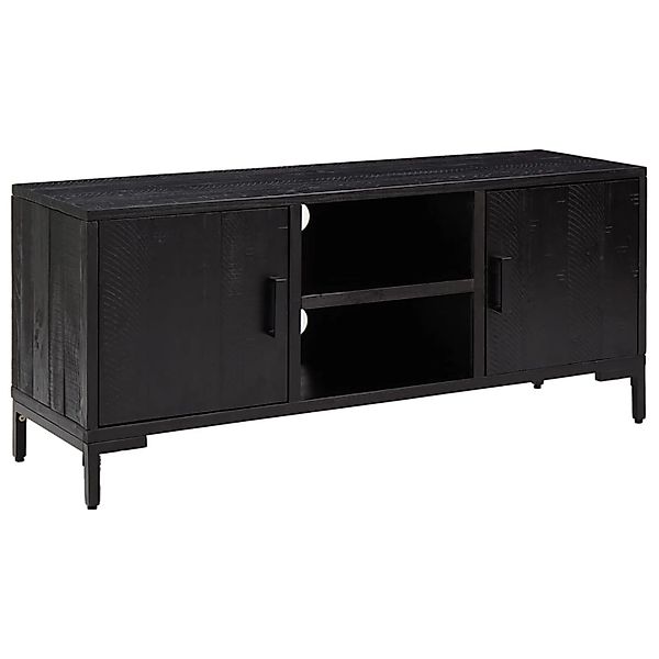 vidaXL TV-Schrank Schwarz 110x35x48 cm Massivholz Kiefer 349918 günstig online kaufen