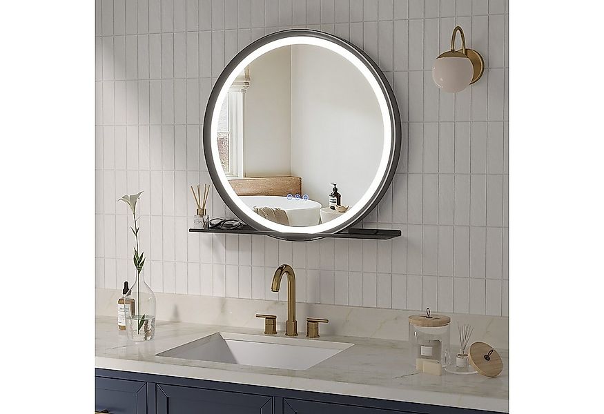 AQUABATOS Badspiegel Rund Badspiegel mit Beleuchtung Wandspiegel Lichtspieg günstig online kaufen