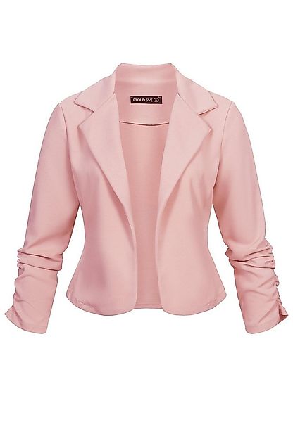 CLOUD 5IVE Strickjacke CLOUD 5IVE Short Blazer with ruched sleeves (1-tlg) günstig online kaufen