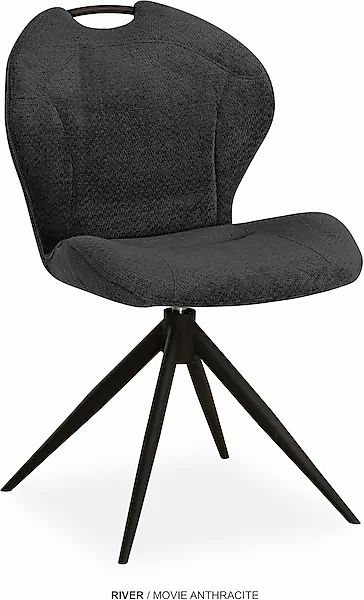 OMG Design Esszimmerstuhl »River« (Set) 2 Stk. Stoff Drehstuhl mit auto-ret günstig online kaufen