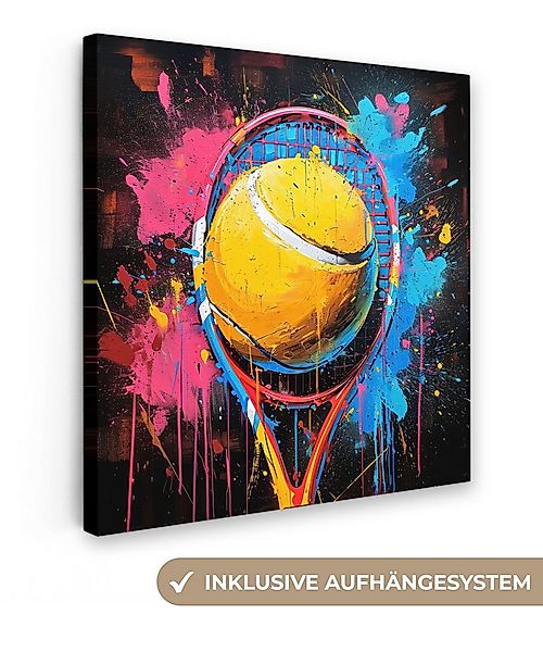 OneMillionCanvasses® Leinwandbild Graffiti - Tennis - Sport - Schläger, Fot günstig online kaufen