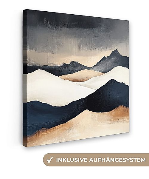 OneMillionCanvasses® Leinwandbild Berge - Dunkelblau - günstig online kaufen
