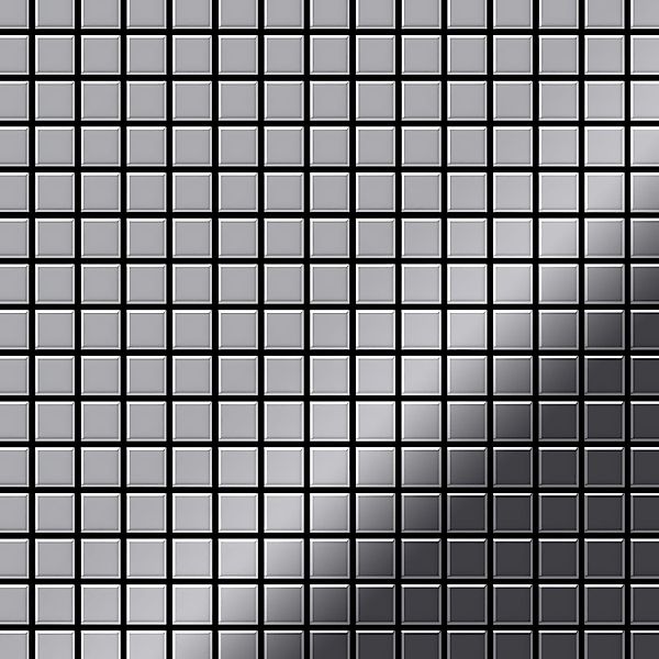ALLOY Mosaik Fliese Massiv Metall Edelstahl Marine Hochglanz Grau 1,6mm Mos günstig online kaufen