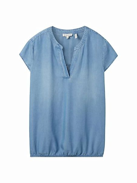 TOM TAILOR Kurzarmbluse shortsleeve blouse denim look günstig online kaufen
