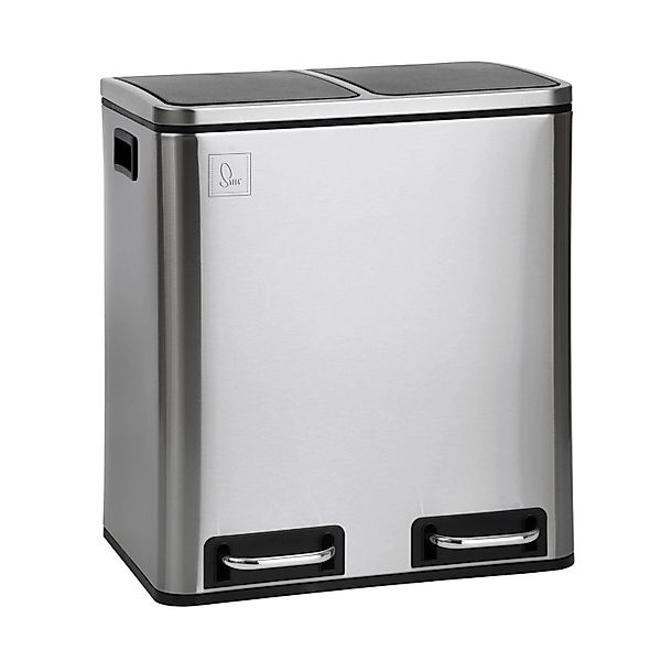 Svita TM2X15 Mülleimer 30 Mülltrennsystem Abfalleimer Mit Fächern Silber günstig online kaufen