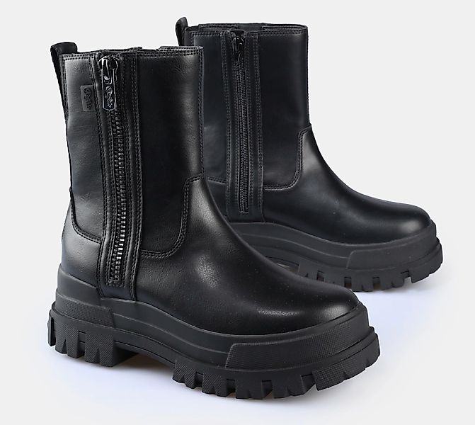 Buffalo Bikerboots "Aspha Bootie Zip", Plateauboots, Stiefelette mit Memory günstig online kaufen