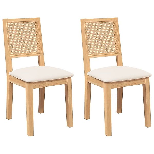 vidaXL Esszimmerstuhl Esszimmerstühle mit Kissen 2 günstig online kaufen