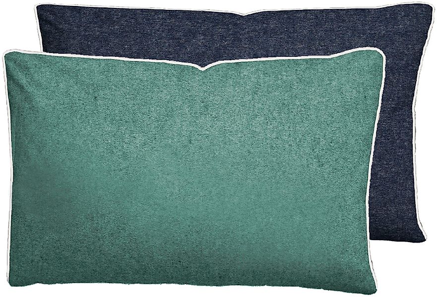 Biberna Kissenbezug "Hermal Flanell mit Reißverschluss, Melange-Optik, Wend günstig online kaufen
