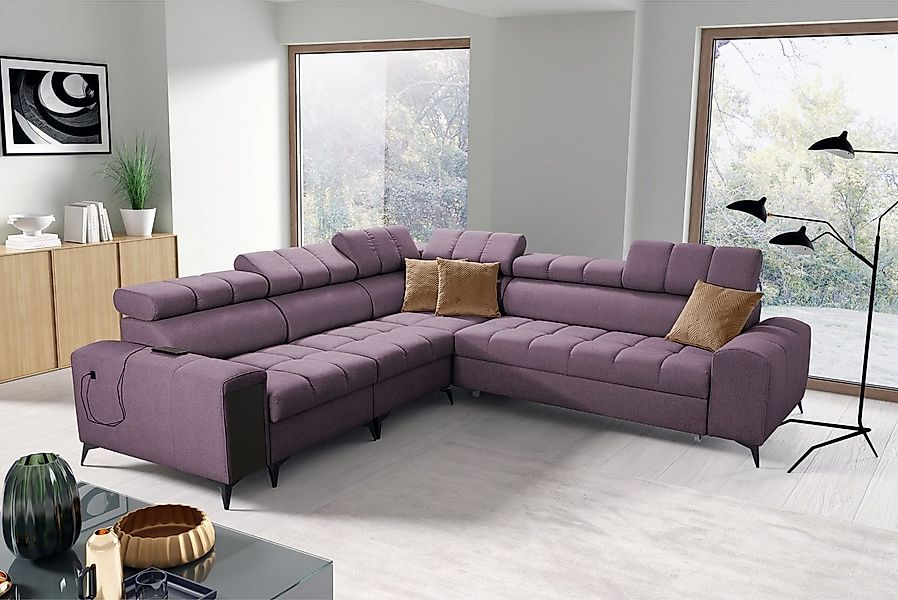 Kaiser Möbel Ecksofa Designer-Ecksofa mit Schlaffunktion,GRECO III Avra Vio günstig online kaufen