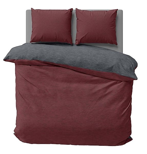 One Home Bettwäsche Wende Melange, Flanell, 3 teilig, meliert, Baumwolle ku günstig online kaufen