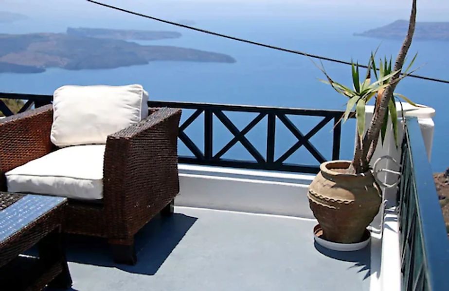 Papermoon Fototapete »Santorini Inselblick« günstig online kaufen