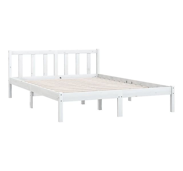 furnicato Bettgestell Massivholzbett Weiß Kiefer 140x200 cm (1-tlg) günstig online kaufen
