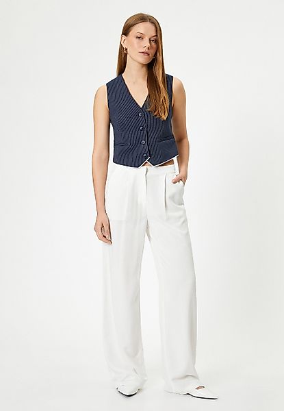 Koton Leinenhose Normale Leibhöhe Wide Leg günstig online kaufen