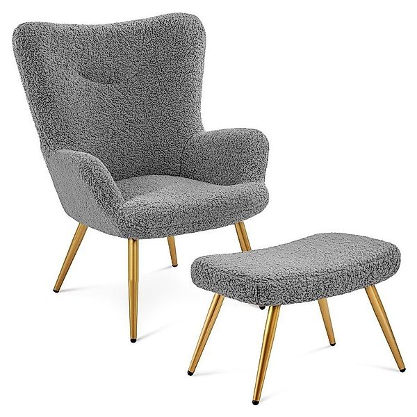 Yaheetech Relaxsessel Ohrensessel mit Hocker, Loungesessel günstig online kaufen