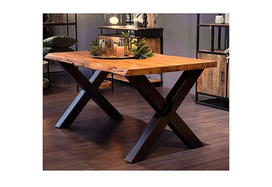 Sitheim-Europe Esstisch Esstisch Massivholz Akazie Baumkante Natur 140-300c günstig online kaufen