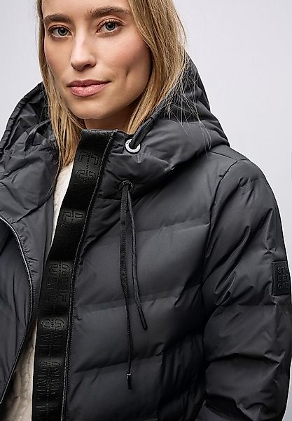 STREET ONE Steppjacke Damenmantel mit Kapuze und geklebten Nähten günstig online kaufen